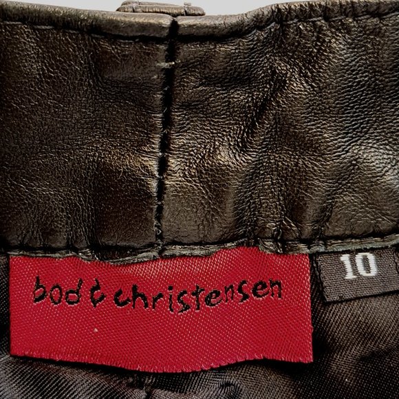 BOD & CHRISTENSEN leather pants Sz 10 ( 28W ) 2 textures HIGH END MADE IN INDIA - Picture 8 of 10